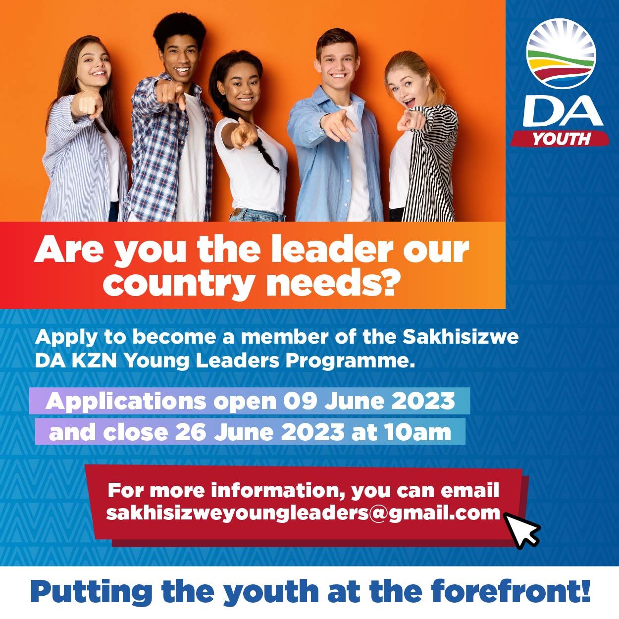 DA KZN on Twitter: "📷| APPLY NOW! - Sakhisizwe DA KZN Young Leaders