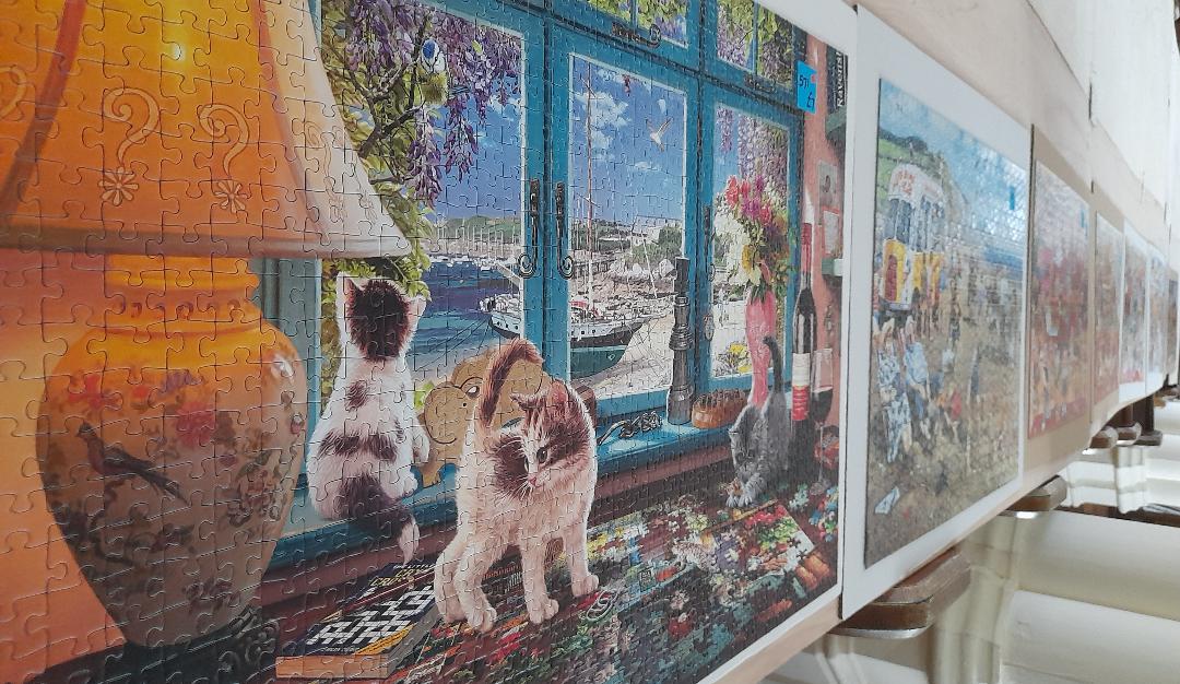 JigsawFestival's tweet photo. It is finally here! The 2023 Newmarket Jigsaw Festival 23-28 June at St Mary's church, Newmarket, Suffolk CB8 0HP.  1,500 completed jigsaws in an ever changing display all for sale plus a bargain table and brand new sealed jigsaws.  Entry £2 for adults to cover multiple visits. https://t.co/RKnlcG84d8