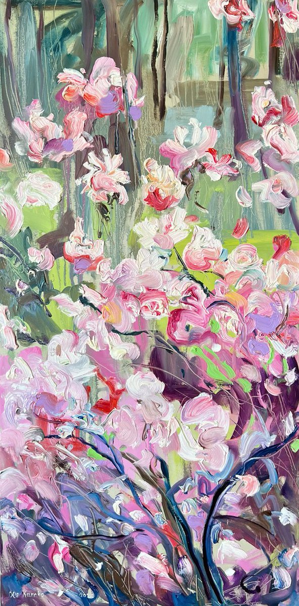artfinderlatest's tweet photo. Pink Blooming 50x10… by @LeKarako #oil #painting #art https://t.co/JL98cByVZv @artfinder https://t.co/r45UjTPvVu