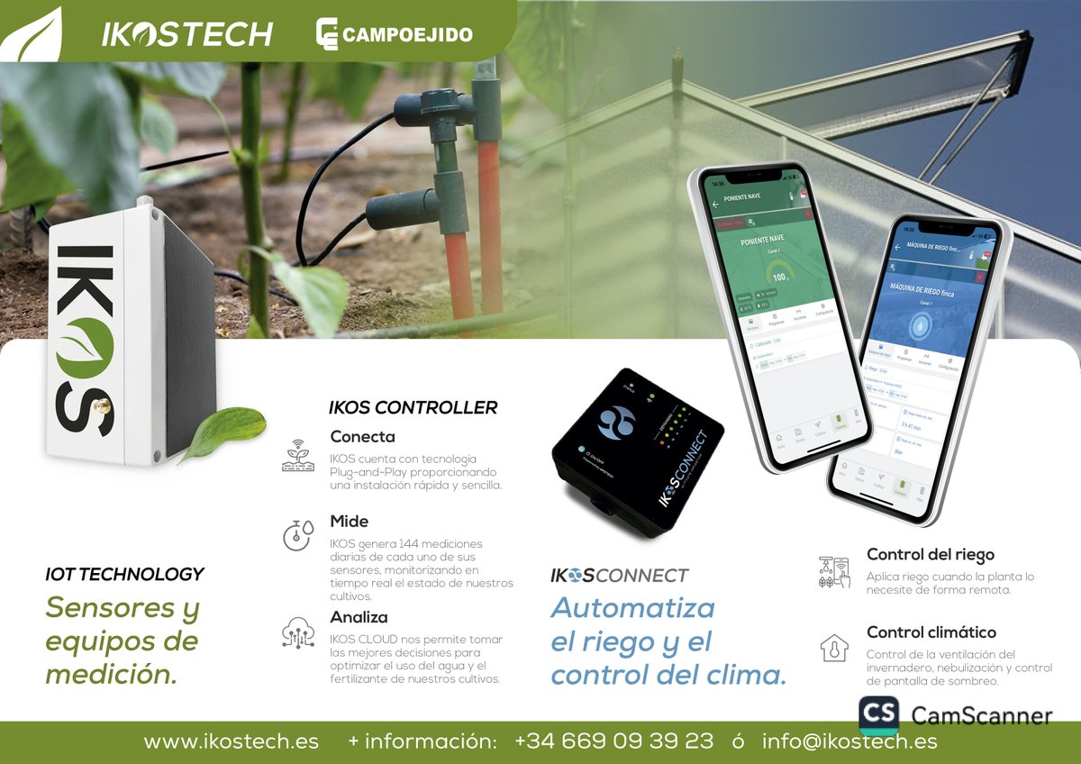 CampoejidoSCA's tweet photo. Trabajamos con #IKOSTECH para control y activación automática de #riegos 🌱💧

📊Ayúdate de sus sensores y equipo de medición para controlar, analizar y tomar mejores decisiones que optimizan el uso de agua y #fertilizantes de tu finca.

Pregunta en tu sede @CampoejidoSCA https://t.co/kNtHsXd5qo