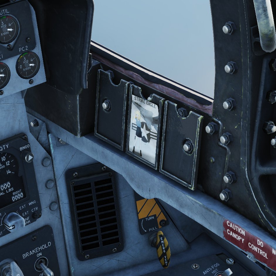 Nuffbutter's tweet photo. I couldn't resist putting @atamonica1's art into @RAZBAM's beautiful new F-15e. https://t.co/nM1VivOs8F