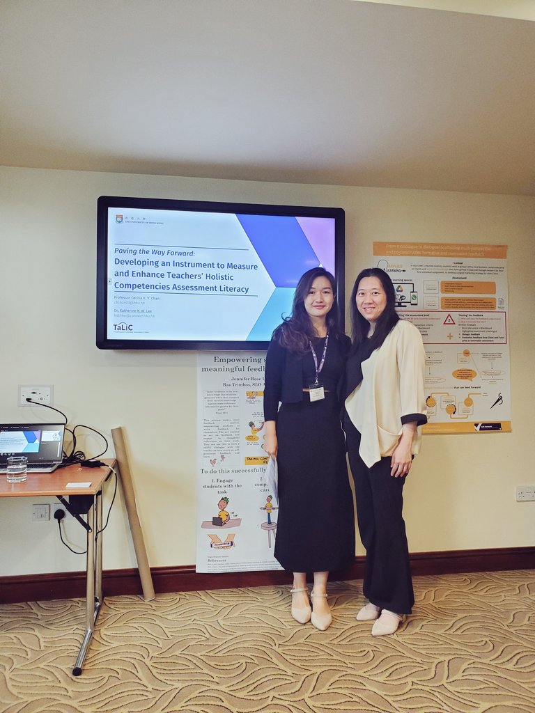 Joining @CeciliaKYChan and @katherinekwlee for a presentation on Developing an Instrument to Measure and Enhance Teachers' Holistic Competencies Assessment Literacy at #AssessmentConf23 now!