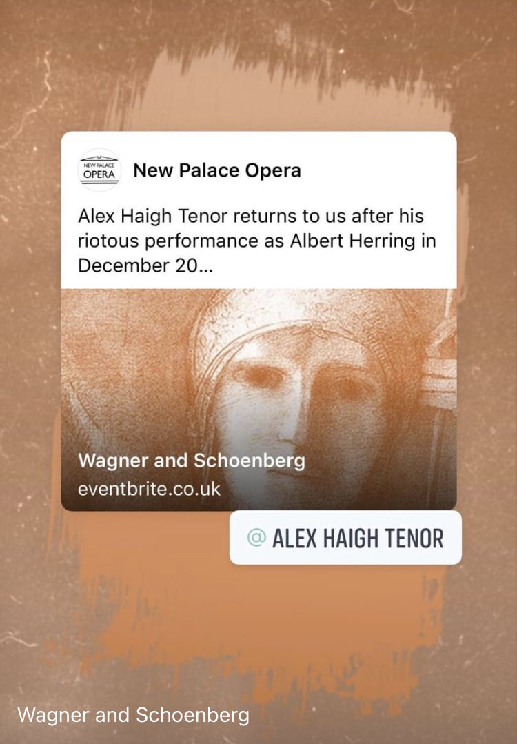 @AlexHaigh Alex Haigh Tenor returns to us after his riotous performance as Albert Herring in December 2022 as Parsifal in our Richard Wagner: Parsifal Act 2, concert performance this Sunday 25 June, 7pm at St John’s Church, Waterloo. Tickets: eventbrite.co.uk/e/wagner-and-s…