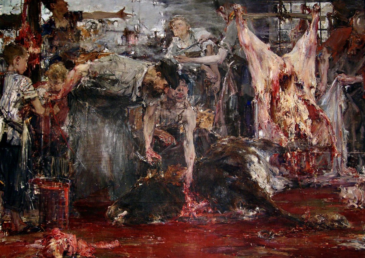 AcademiaAesthe1's tweet photo. The Slaughterhouse, 1919, by Nicolai Fechin https://t.co/3IFzZBpIrQ