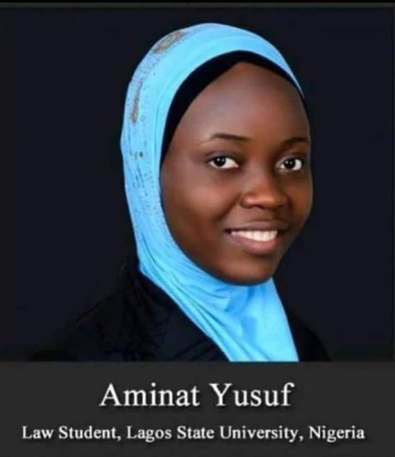 I congratulate Aminat Yusuf who has just emerged as the best graduating student at the Lagos State University. Her record CGPA of 5.0 is a tribute to hard work, determination and focus.