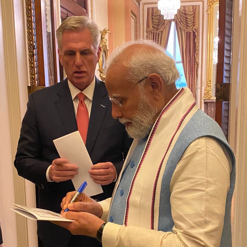BJP4India's tweet photo. It's the MODI MAGIC in AMERICA!