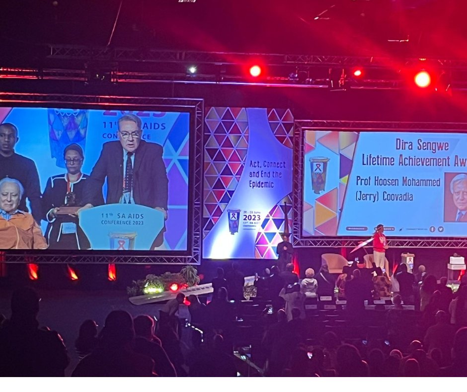 Closing plenary of the 11th SA AIDS conference Reflecting on a remarkable journey since the inaugural  conference, Prof #JerryCoovadia, is a catalyst for change in our country for ensuring quality #HIV care and increasing access to life-saving ART #SAAIDS2023 
#EndHIV