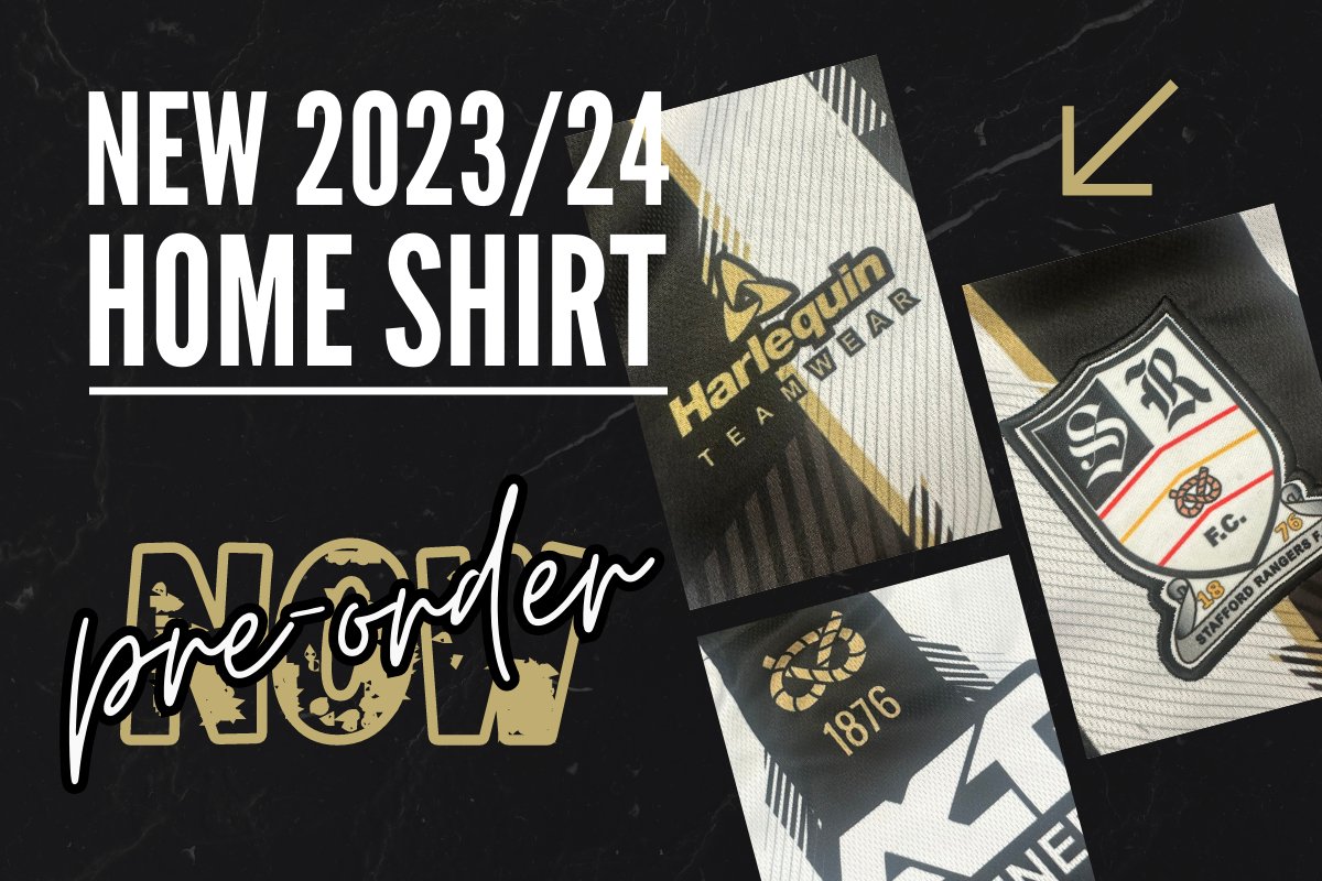 Stafford Rangers 2023 Away Shirt Adults – Harlequin Teamwear