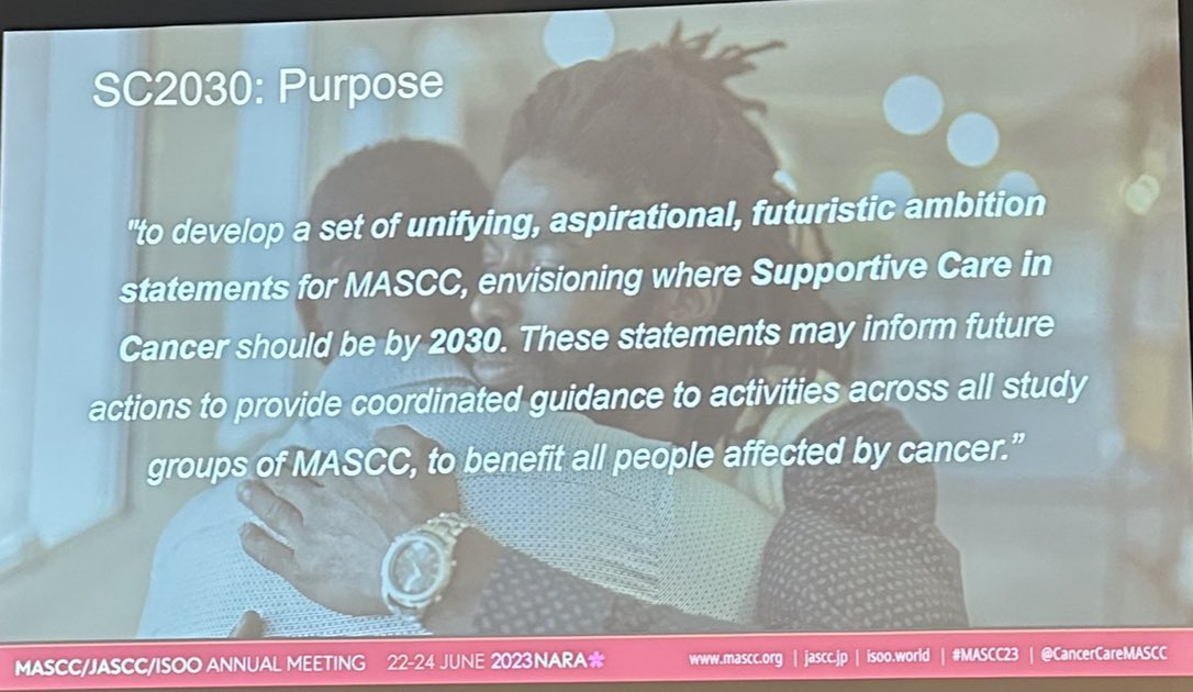 Launch of the @CancerCareMASCC Supportive Care 2030 Movement #suppponc #MASCC23 @rayychan