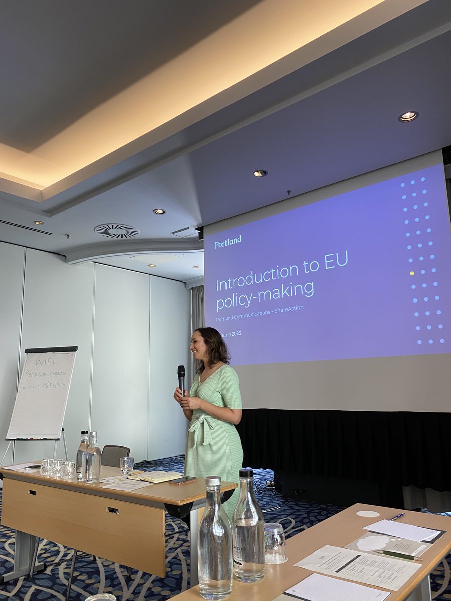 PortlandComms's tweet photo. 📣Earlier this week, Brussels Senior Partner @carmhbell shared her insights on successful advocacy in sustainable finance policy for the European Responsible Investors Network!   

Thank you to @ShareAction for this meaningful discussion.

https://t.co/aebTR5J81k https://t.co/KRbujG2T21