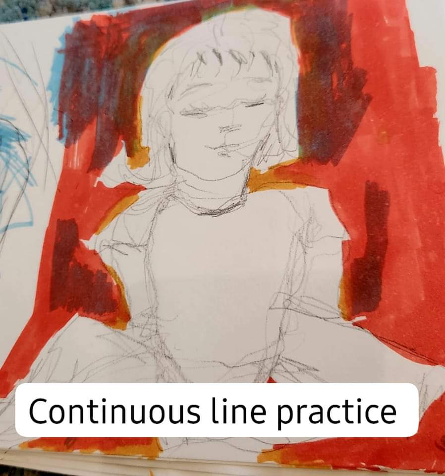 What do you do when are on a longgg hold over the phone? 🤫🫣😅 
Can't help but create!
ART DAY EVERYDAY lol

#art #continuousimprovement #sketchbook #dailysketchbook #sketchbookdrawing #continuouslinedrawing