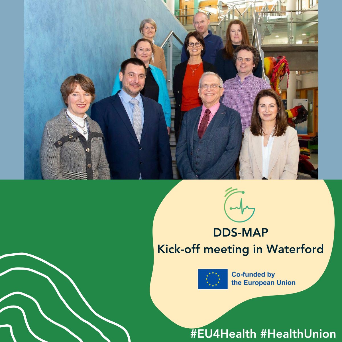 On April 28th, the DDS-MAP consortium met in Waterford to discuss all the tasks, activities, and phases of work and planned immediate actions. To know more, please visit our website: shorturl.at/uFPWZ. #eu4health #HealthUnion