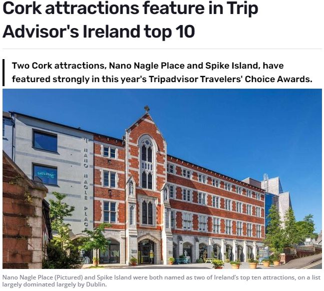 Congratulations to the Best of the Best -an accolade given to fewer than 1% of TripAdvisor’s 8 million listings. I worked on exhibitions for 3 of the top 10 sites in #Ireland - Kilmainham Gaol, Spike Island & Nano Nalge Place lnkd.in/ed-Es8qQ #museums #history #research