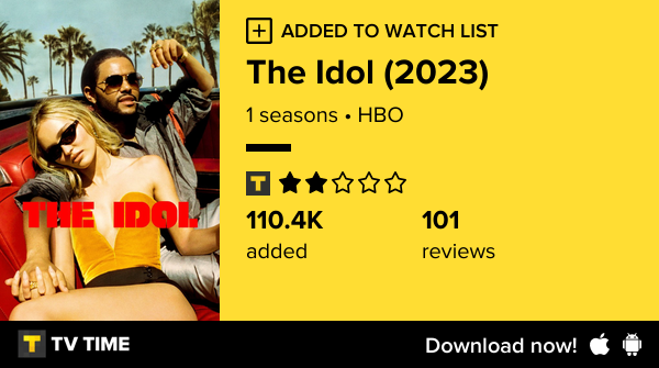 FrancyV84's tweet photo. I've just started following The Idol (2023) https://t.co/sTUL3Dlklw #tvtime https://t.co/PhyyEPTD8V