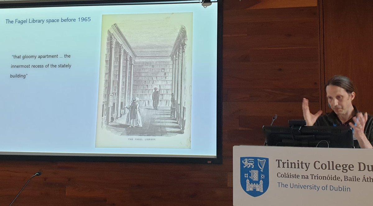 The original Fagel Library in Trinity as presented by Joe Nankivell, Senior Bibliographer on the Unlocking the Fagel Collection Project #FagelSymposium