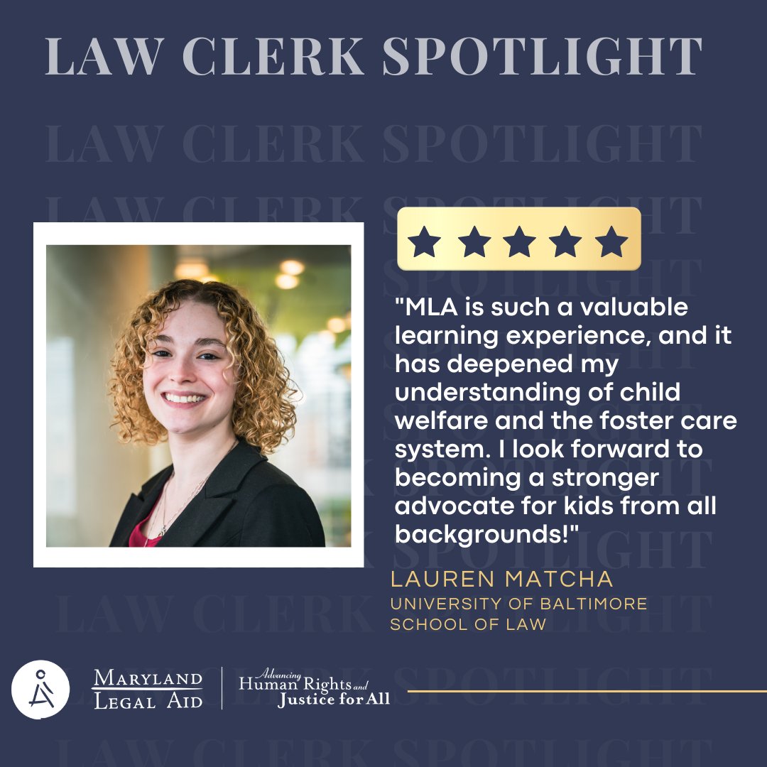 Law Clerk Spotlight: Lauren Matcha from @ubaltlaw!
