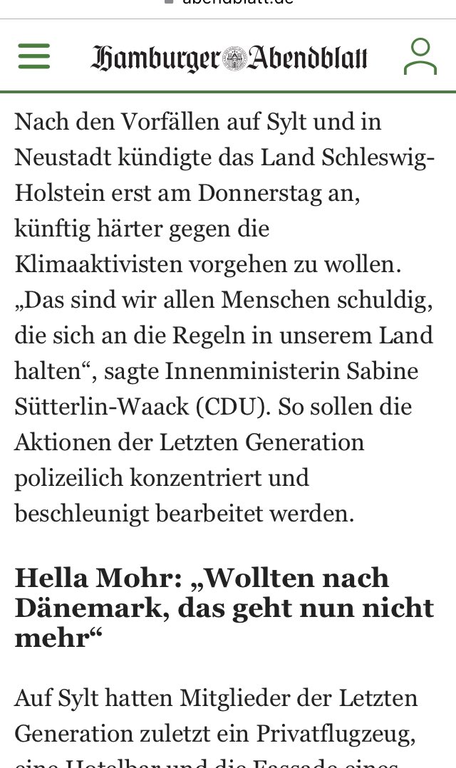 Gute Nachrich im Fall Hella Mohr und ihr durch die #LetzteGeneration demoliertes Boot:
Die #Polizei hat 8 Tatverdächtige. Sie müssen vor Gericht.
Außerdem kann die Polizei jetzt Vorbeugehaft gegen die Klimachaoten verhängen. In Schleswig-Holstein soll härter vorgegangen werden