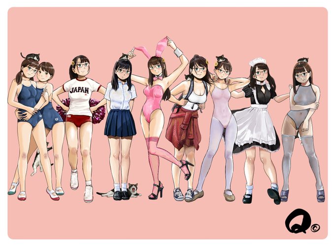 #絵柄が好みって人がいればいいなぁ気ままに描いてるので衣装はバラバラ、こんな感じで描いてま～すヨロシクです 