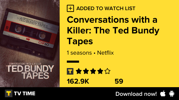 FrancyV84's tweet photo. I've just started following Conversations with a Killer: The Ted Bundy Tapes https://t.co/HOEuGya62M #tvtime https://t.co/oiNGBgi9NE