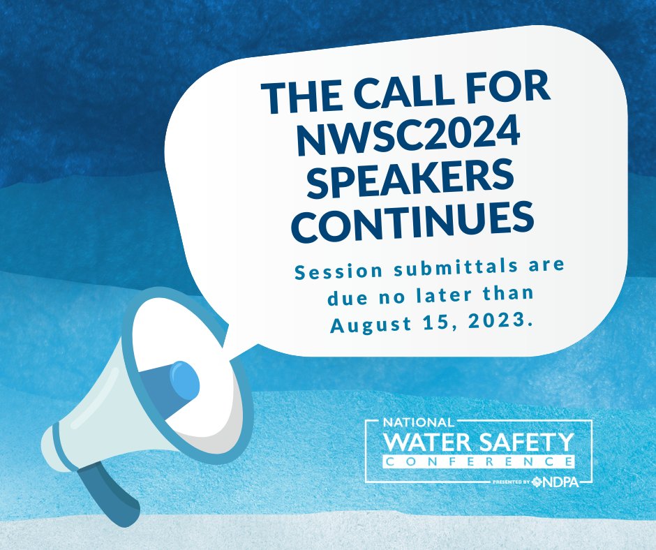 Don't miss this chance to share your experience and knowledge and make a lasting impact in the water safety community at the #NWSC2024. Submit your proposal now: bit.ly/NWSC2024Speaker