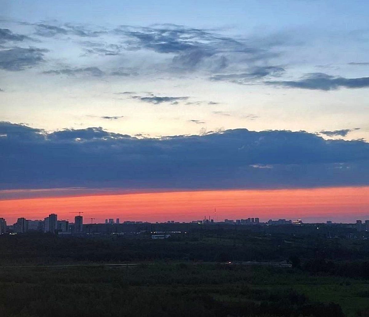 Природный Флаг России в небе над Нижним Новгородом! Красота! 🇷🇺