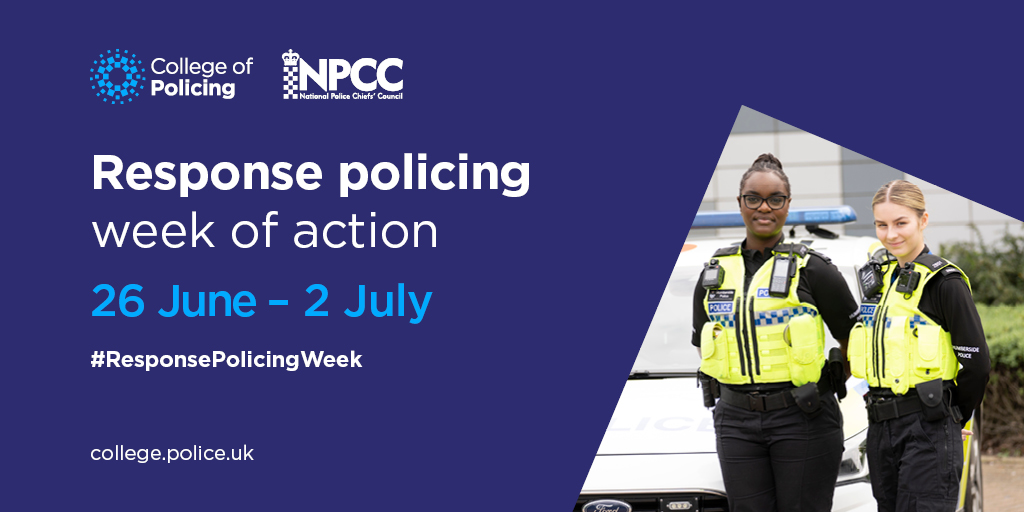 Today marks the start of #ResponsePolicingWeek where we celebrate the hard work, dedication and bravery of those who respond to 999 calls and confront criminals day and night.

Through their dedicated work we’re tackling crime, supporting victims &amp; restoring trust in policing.