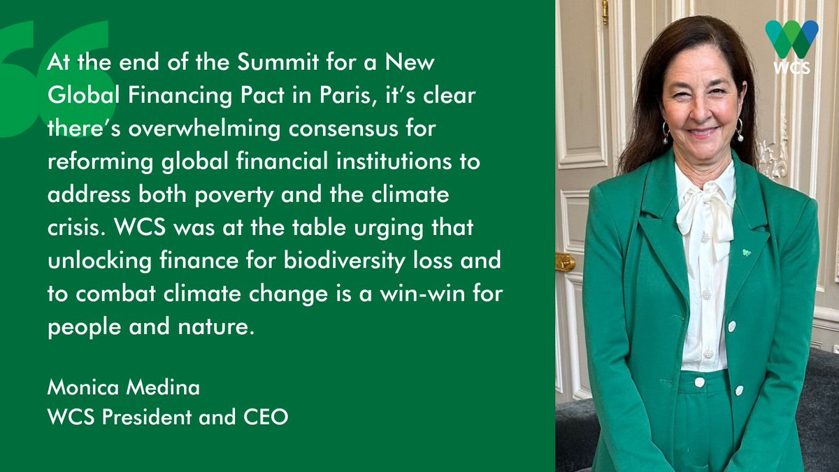 From WCS President and CEO @MonicaMedinaDC at the end of #GlobalFinancingPact Summit in Paris. #30x30