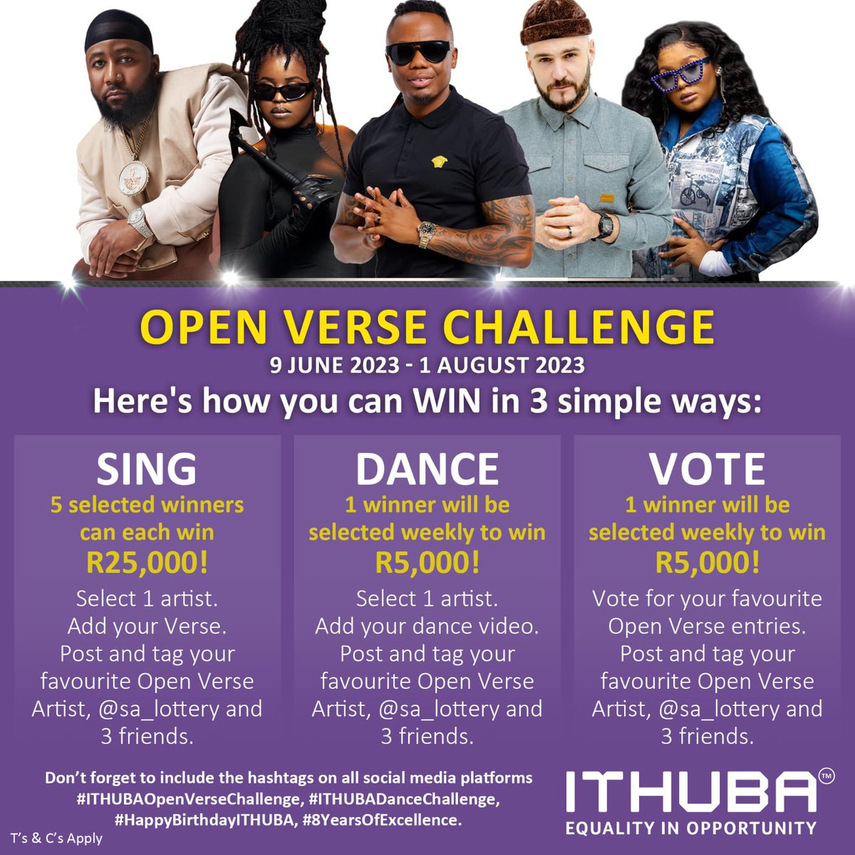 I absolutely love #ITHUBAOpenVerseChallenge 🥳 - Sing or Dance to your favourite #ITHUBADanceChallenge #ITHUBAOpenVerse and you could be singing your way to R25000 - yup easy money 🤌🏽🥳or dance and you could win R5,000! Tag 3 of your friends @sa_lottery #Ad
