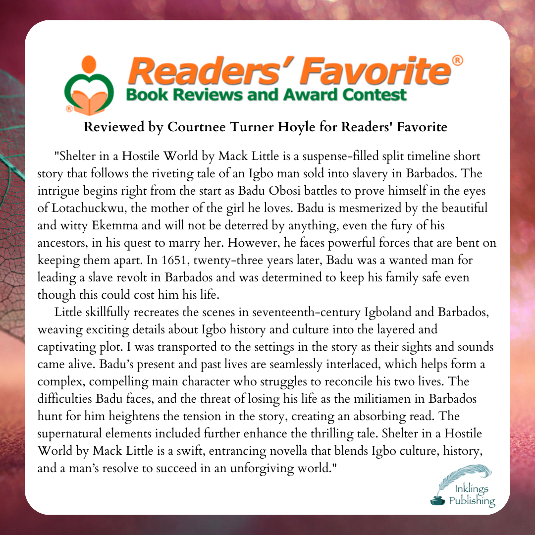 Shelter in a Hostile World is coming soon. It's getting good buzz
#historicalfiction #igbo #Barbados