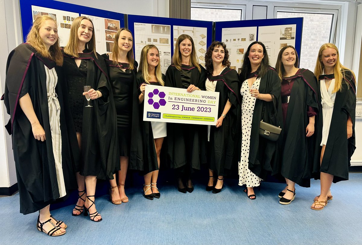 Congratulations to our <a href="/UofGEngineering/">UofG Engineering</a>  Civil Engineering graduates on  <a href="/INWED1919/">INWED</a>  #JWSEedi #INWED23