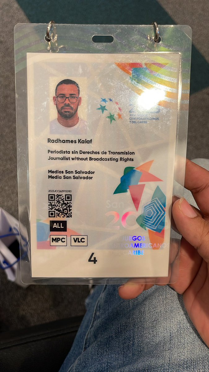 AquaSports3's tweet photo. Nuestro CEO @CKalafito ya acreditado para los Juegos Centroamericanos y Del Caribe San Salvador 2023 🇸🇻 https://t.co/JtAcA3QMSd