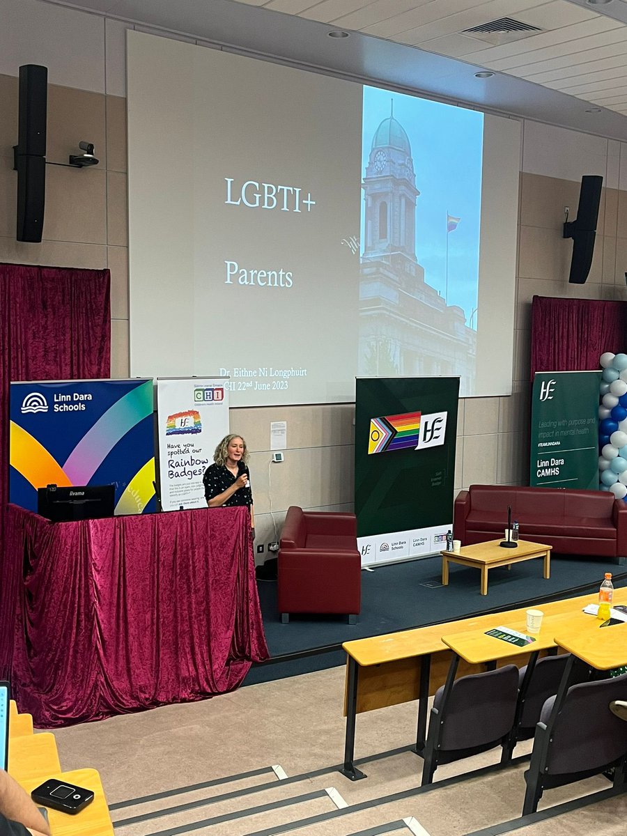 Very inspiring talk by @PsychSocIreland @Perinatal_SIG past Chair @ELongphuirt on same sex parenting at the @CHI_Ireland @LinnDaraSchools HSE Rainbow Badge Conference yesterday