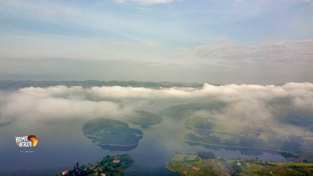 An aerial view of #LakeBunyonyi📷🌊
Another place in #Uganda you can explore with us☺️.  

#HomeToAfricaTours #traveltheworld #ExploreUganda #PhotoOfTheDay