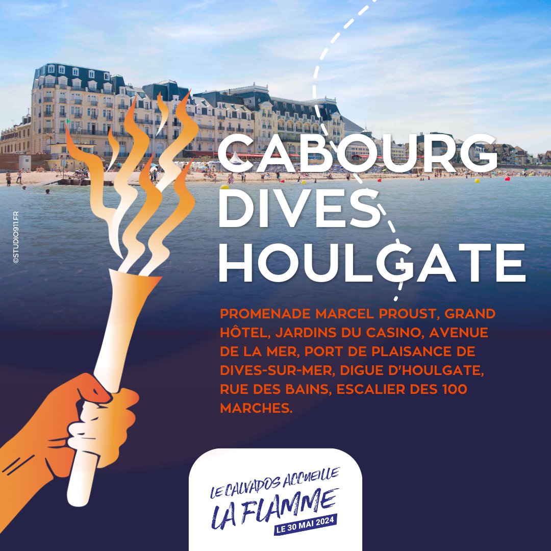 @IsignyOmaha @CDOS_Calvados @Paris2024 @Prefet14 @pays_dauge 🔥 Cabourg / Dives-Sur-Mer / Houlgate 🔥 #Paris2024 #Calvados