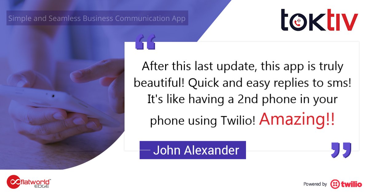📢 We're excited to share this wonderful testimonial on how the Toktiv app is developing, improving, and assisting our customers in their day-to-day business.🎉
