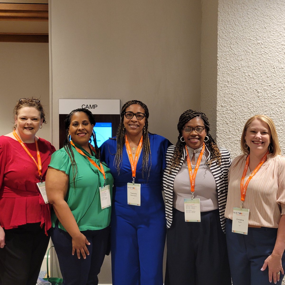 TheresaHamiton's tweet photo. #BayouBabes are ready to get Day 2 of @NIETteach #NSI2023 off to a great start with more deep thought, reflection, &amp; learning. #elevateforimpact https://t.co/2NH6gduqzw