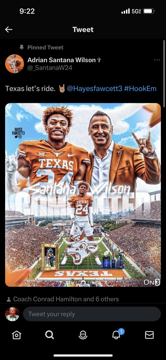 Texas had a commit post a CFP trophy in a commitment edit three days ago lol