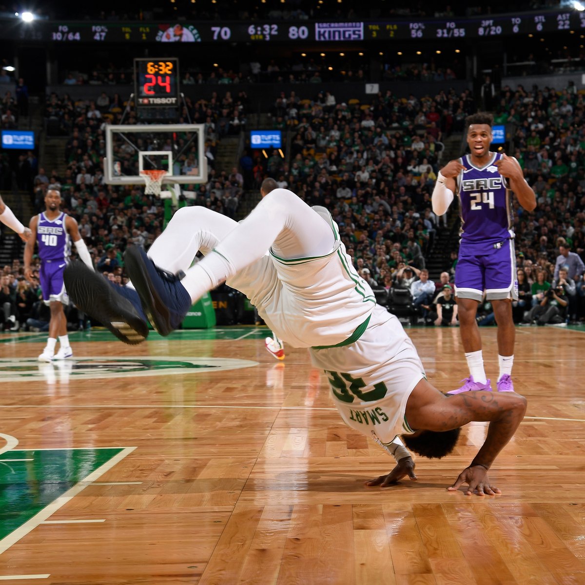 celtics's tweet photo. Marcus doing Marcus things https://t.co/sAuQHM4k6y