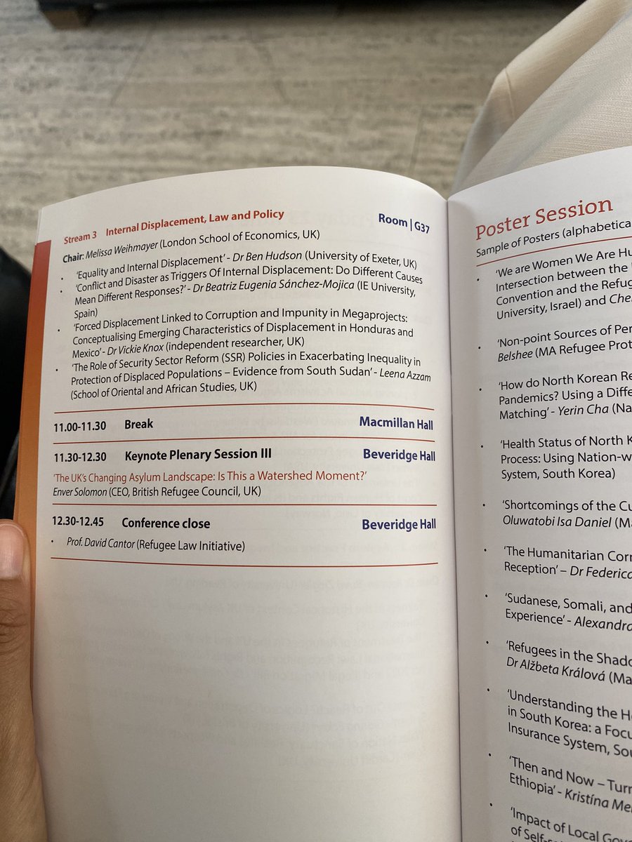 AzzamLeena's tweet photo. Had the pleasure of sitting on the expert panel “Internal Displacement, Law and Policy“ today to present research findings from the case of South Sudan on the impact of security sector reform interventions in perpetuating displacement in the post-conflict context.

#rliconf23 https://t.co/sRmKo1OyGs