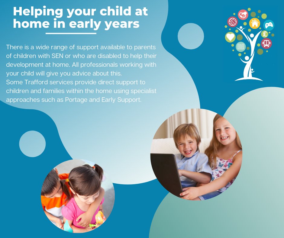 TraffordSENDIAS's tweet photo. There is a wide range of support available to parents of children with SEN or who are disabled to help their development at home. All professionals working with your child will give you advice about this. https://t.co/XyxE7OdTMv