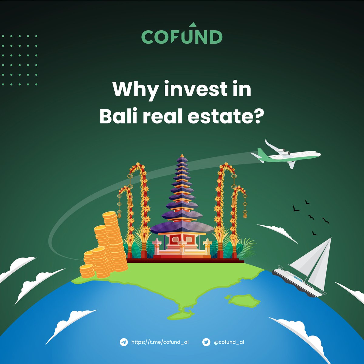 Cofund_ai's tweet photo. Why invest in Bali real estate? It's currently the most flourishing market in SE Asia! But it's hard to invest legaly, the process is slow and heavy, fret not! Cofund makes it easy and secure in a way to invest smarter. Find out more at https://t.co/0RqWZgHgt4 https://t.co/cIaZy6KP9o
