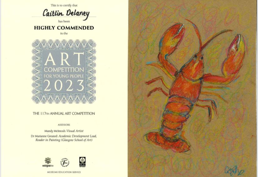 A massive well done to Lindsay, Gray and Caitlin for their talent and  effort being recognised in the Glasgow Museums Annual Art Competition! So so proud of you!! #annualartcompetition #art #drawing