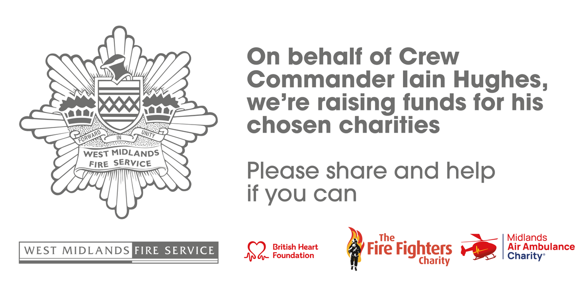 Across the West Midlands this weekend, we've got charity car washes at lots of our fire stations! They're all raising funds on behalf of Crew Commander Iain Hughes towards his chosen charities. Please share and find a car wash near you or donate here: wmfs.link/3qXNFTa