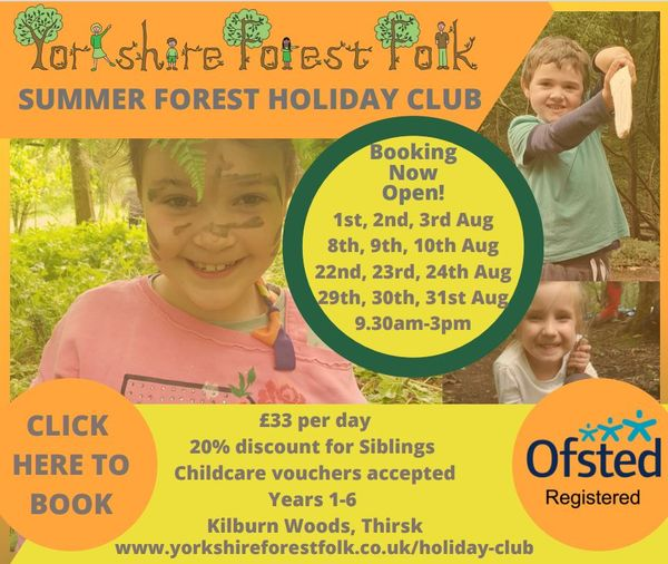 BOSCEPrimary's tweet image. Yorkshire Forest Folk - summer holiday clubs. Please visit yorkshire-forest-folk.class4kids.co.uk for more information and how to book.