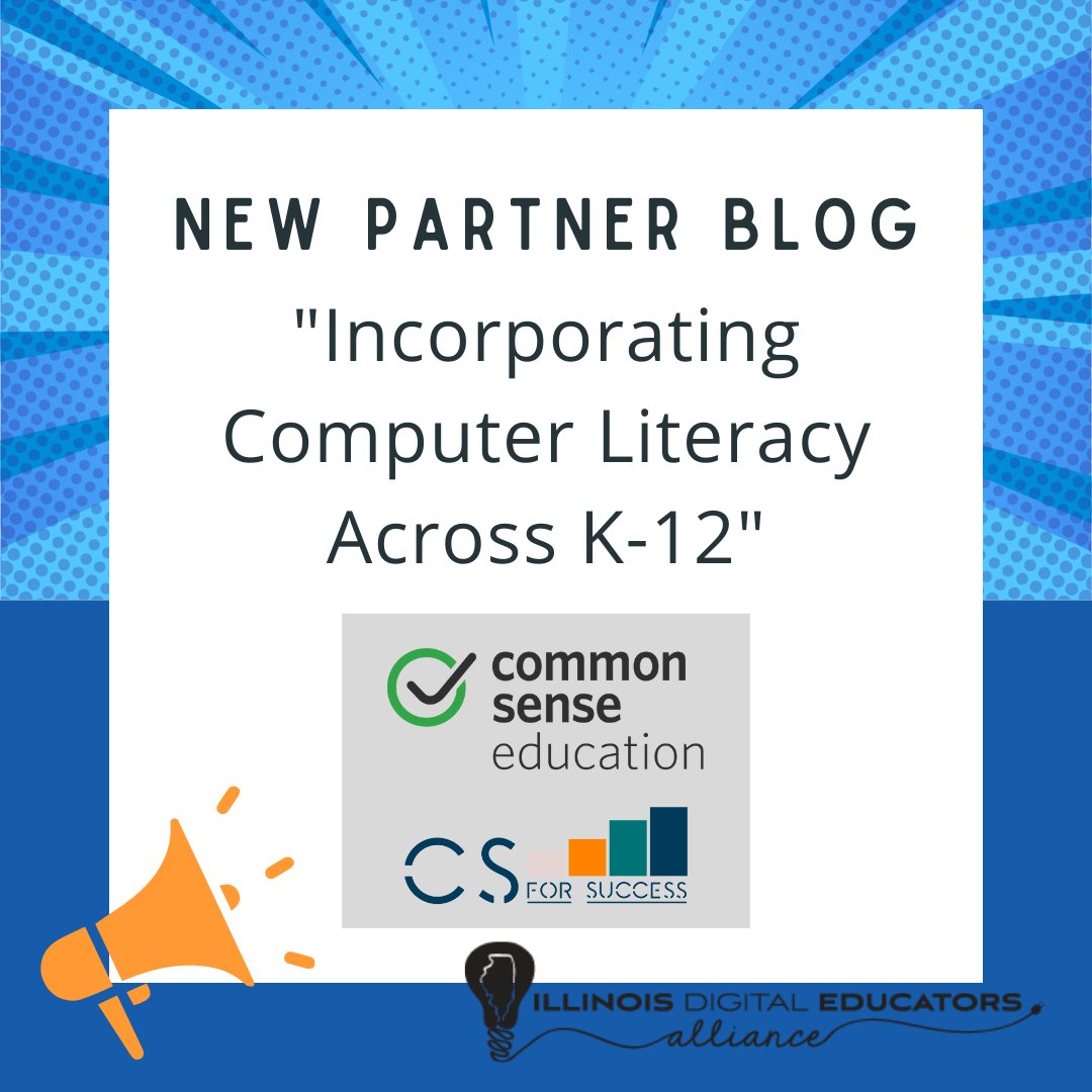 Whether you missed the recent Wednesday Webinar from our #IDEAil friends at @CSforSuccess and @CommonSenseEd or saw it and just want a follow up, be sure to check out the new blog post on 'Incorporating Computer Literacy Across K-12.' ideaillinois.org/computerlitera…