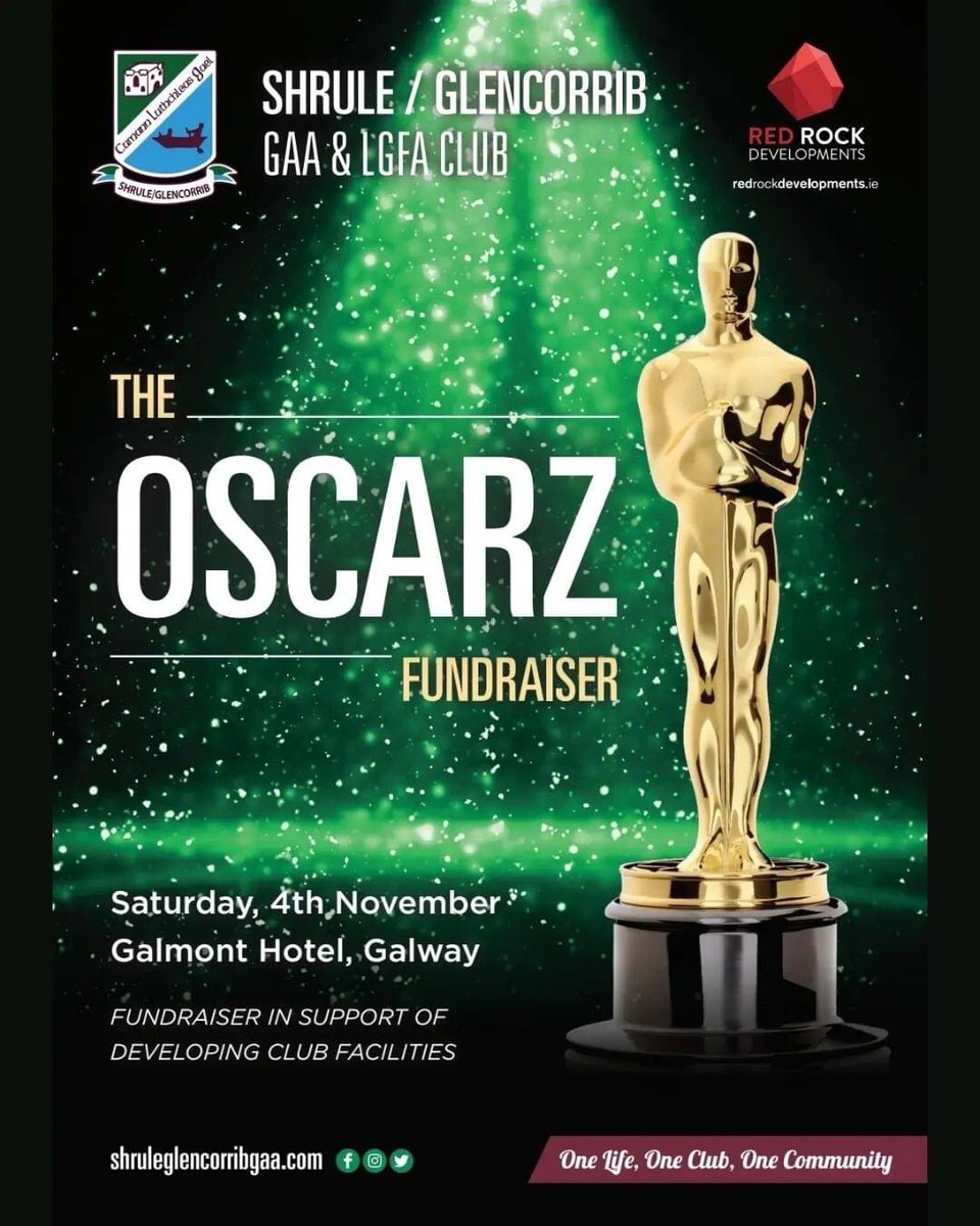 The club are excited to announce that with thanks to main sponsor, Red Rock Developments, we will be hosting an Oscarz Fundraiser.

All funds raised will go towards towards developing Club facilities. 

Keep an eye on our pages for more details over the coming weeks.