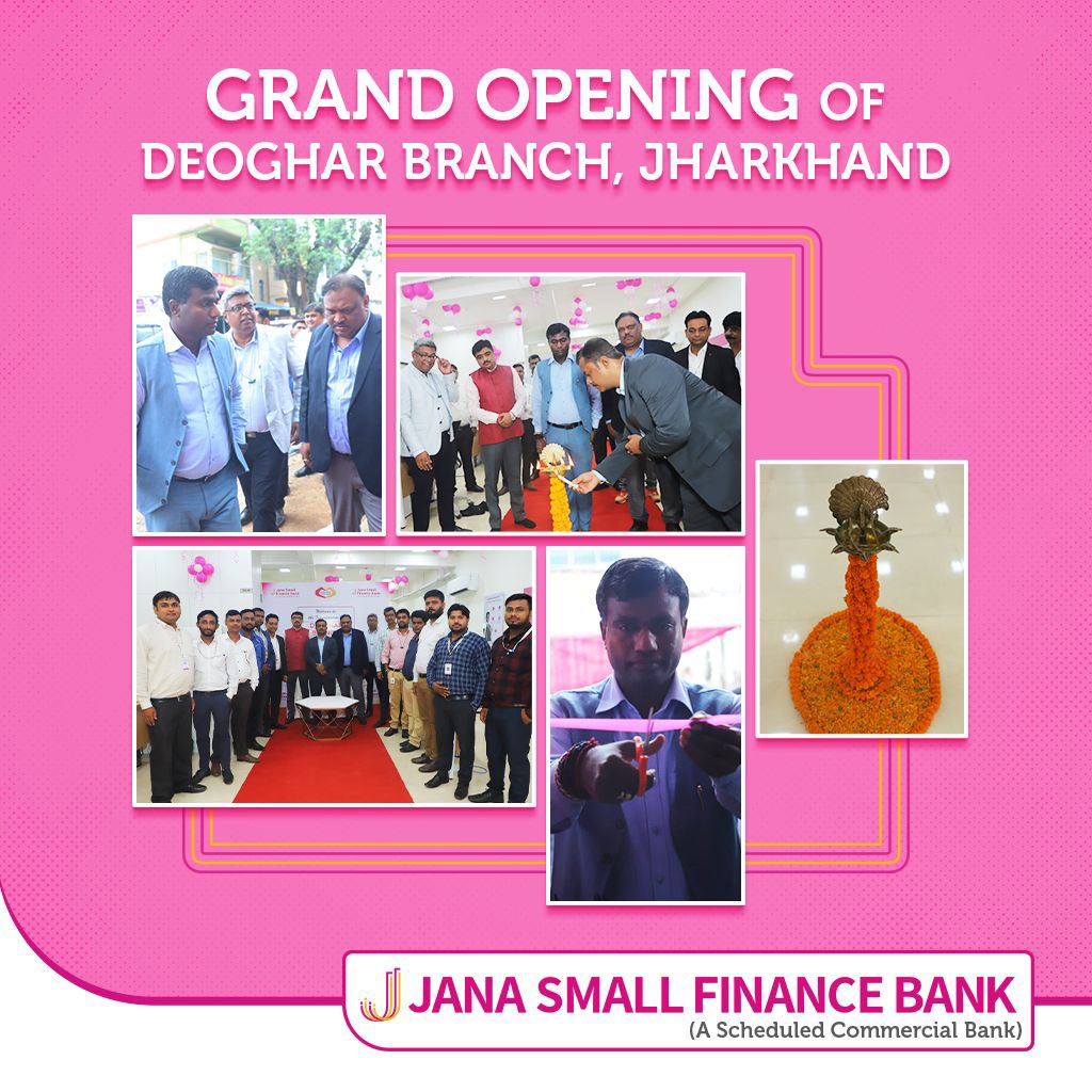 We are delighted to announce the launch of our 765th branch in Deoghar #Jharkhand 

The branch was inaugurated by Shri. Manjunath Bhajantri (IAS) Deputy commissioner, Deoghar.

#janasmallfinancebank
#branchopening
#deogharbranch
#bankingservices