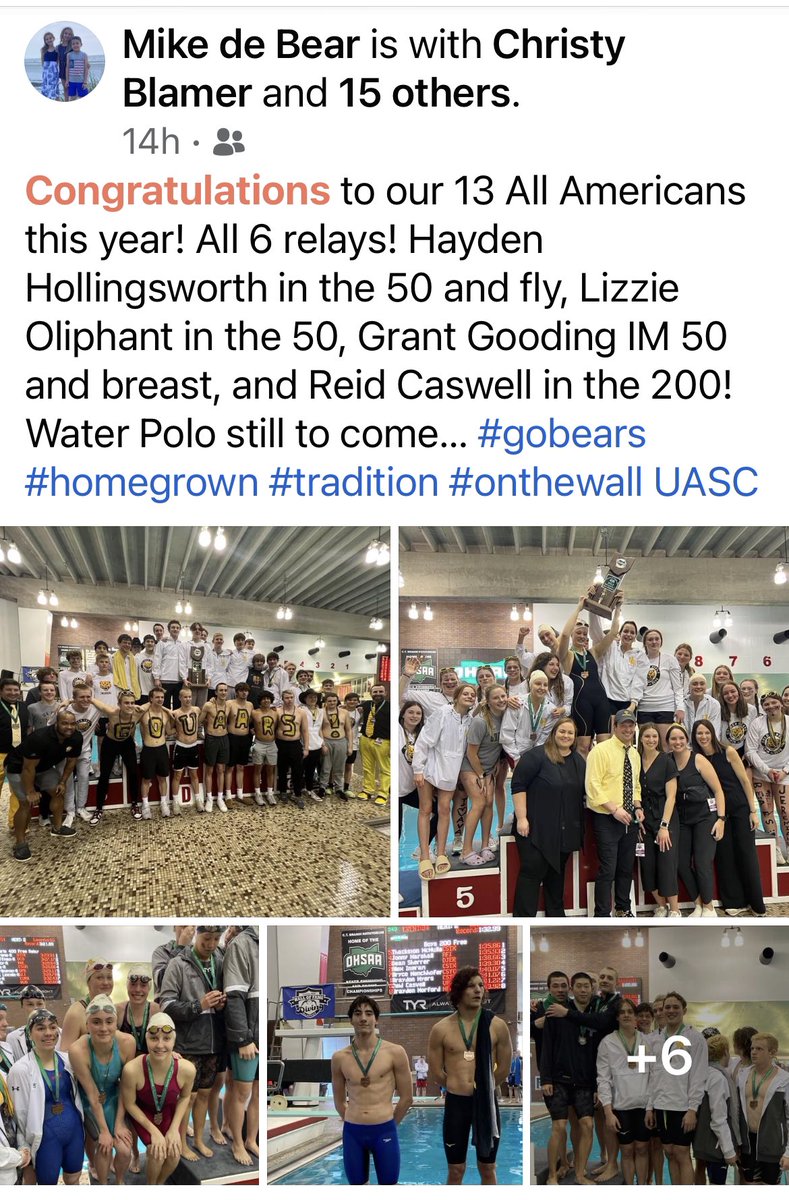 Huge congrats to @JaredRabadam and @UAMensAquatics @uawaterbears on earning All-American selections.  They work so hard both in and out of the pool.🏊🏼‍♂️🏋🏻‍♀️📚  Keep it up!🐻 #uaproud #GoBears niscaonline.org/aalists/2023/a…