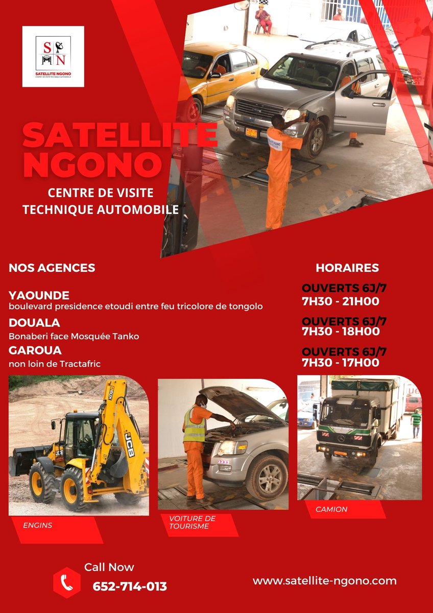 We are at your service for all
automotive technical control problems .
#satellitengono #sécuritéroutière