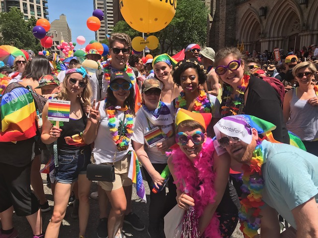 cityoftoronto's tweet photo. Happy Pride! 🌈
Celebrate with @PrideToronto all weekend long:
- Trans March (today)
- Dyke March (tomorrow)
- Pride Parade (Sunday)
Visit https://t.co/mcvtemkqQn for more programming. #PrideTO #TorontoPride" https://t.co/EzMmnQEIhe